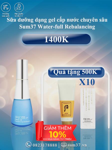 Sữa dưỡng Su:m37 Water-full Rebalancing Emulsion