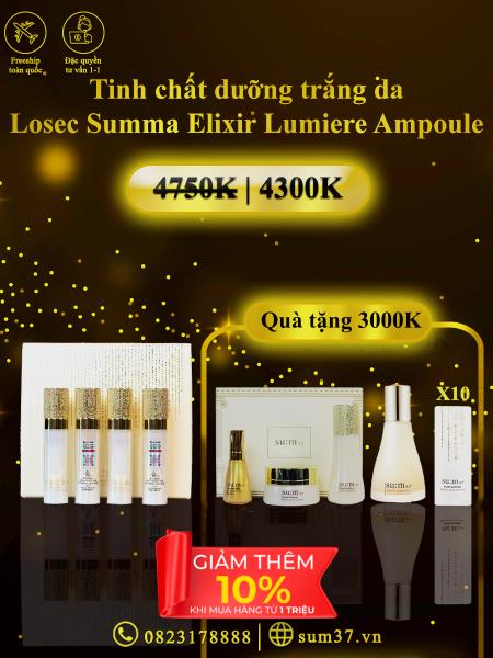 Sum37 Tinh chất dưỡng trắng da Losec Summa Elixir Lumiere Ampoule 