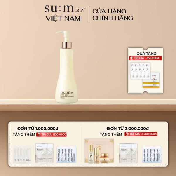 Sữa rửa mặt Sum37 làm sạch sâu Skin Saver Essential Cleansing Foam 
