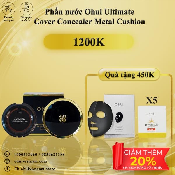 Phấn nước Ohui Ultimate Cover Concealer Metal Cushion SPF35/ PA++ 