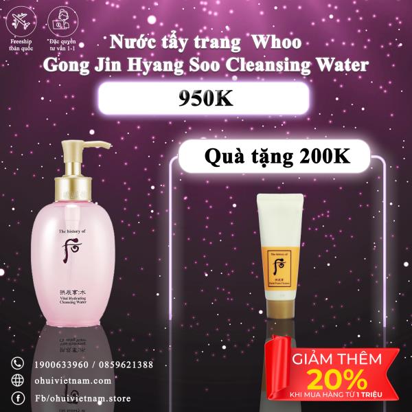 Nước tẩy trang Whoo Gong Jin Hyang Soo Cleansing Water