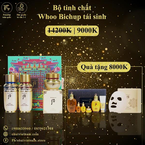 Set Tinh chất Whoo Bichup Self-Generating Anti-Aging Concentrate 3pcs