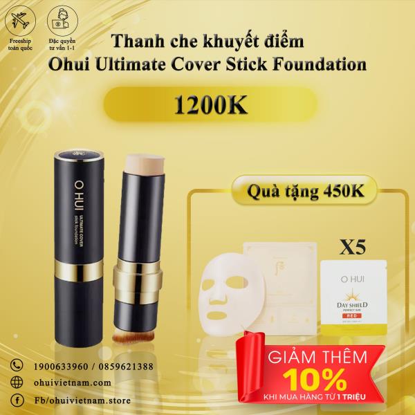 Thanh che khuyết điểm Ohui Ultimate Cover Stick Foundation