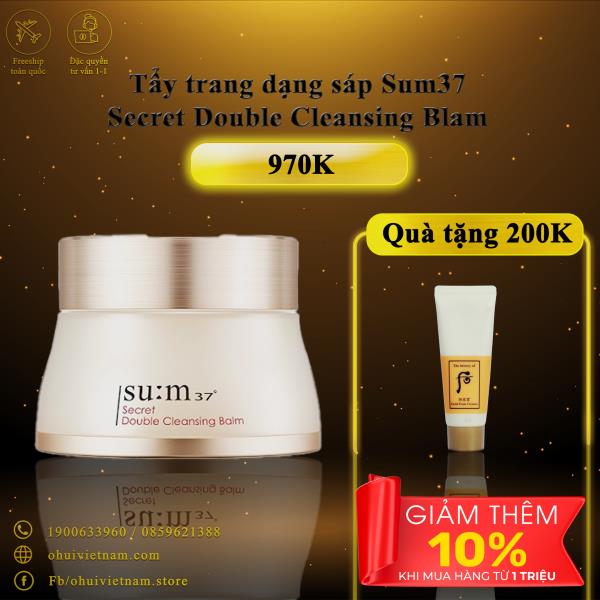 Tẩy trang dạng sáp Sum37 Secret Double Cleansing Blam - làm sạch da 100g