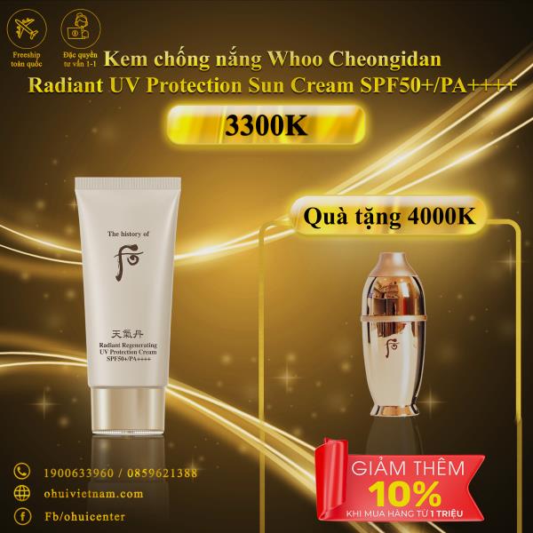 Kem chống nắng chống lão hóa Cheongidan Radiant Regenerating UV Protection Sun Cream SPF50+/PA++++