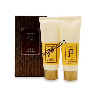 Cặp sữa rửa mặt và tẩy trang  cấp ẩm Whoo Gong Jin Hyang Cleanser Special Gift Kit