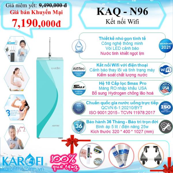 MÁY LỌC NƯỚC CÓ TỦ ĐỨNG KAROFI KAQ-N96