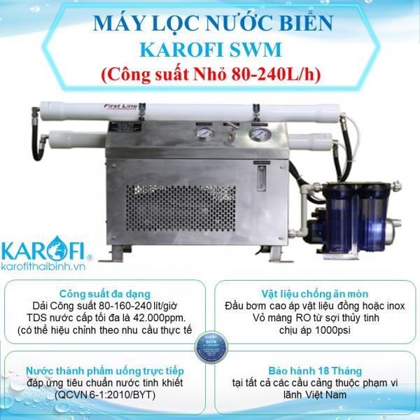 Máy lọc nước biển, nước lợ KAROFI SWS (Công suất nhỏ 80-240 L/H)