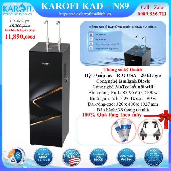 MÁY LỌC NƯỚC NÓNG - LẠNH KAROFI KAD-N89