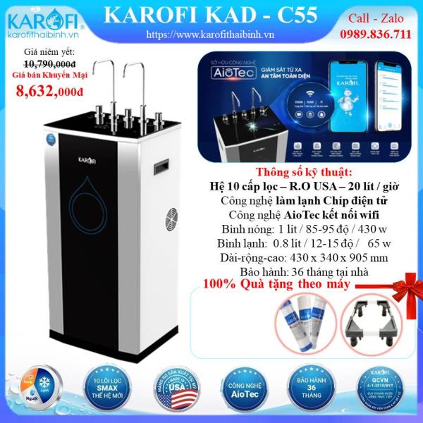 MÁY LỌC NƯỚC NÓNG - LẠNH KAROFI KAD-C55