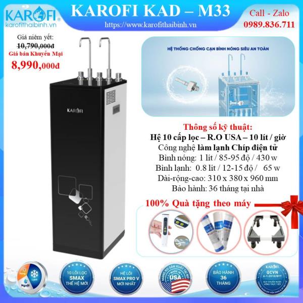 MÁY LỌC NƯỚC NÓNG - LẠNH KAROFI KAD-M33