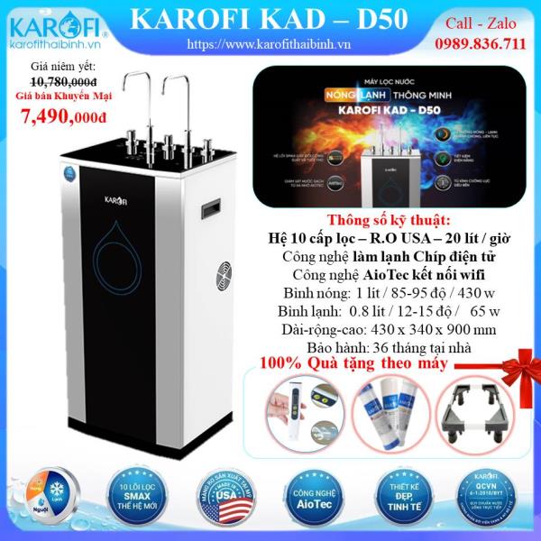 MÁY LỌC NƯỚC NÓNG - LẠNH WIFI KAROFI KAD-D50