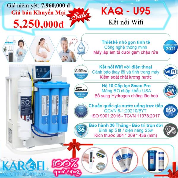 MÁY LỌC NƯỚC KHÔNG TỦ KAROFI KAQ-U95