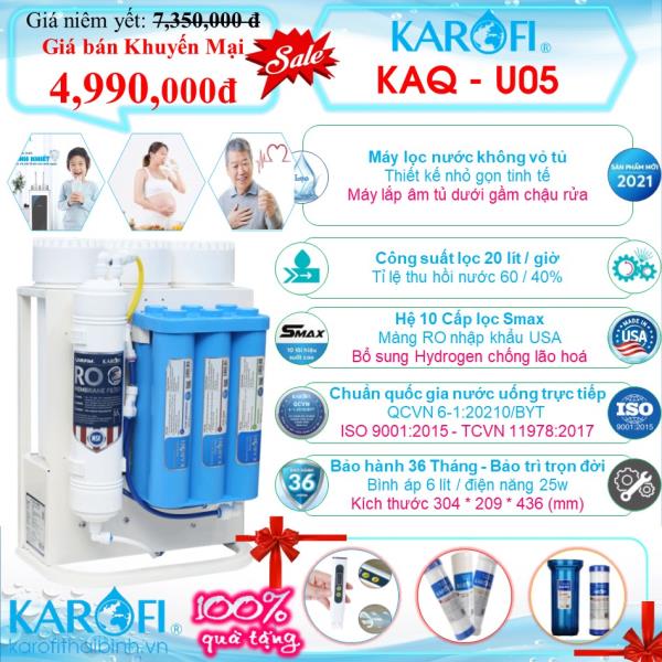 MÁY LỌC NƯỚC KHÔNG TỦ KAROFI KAQ-U05