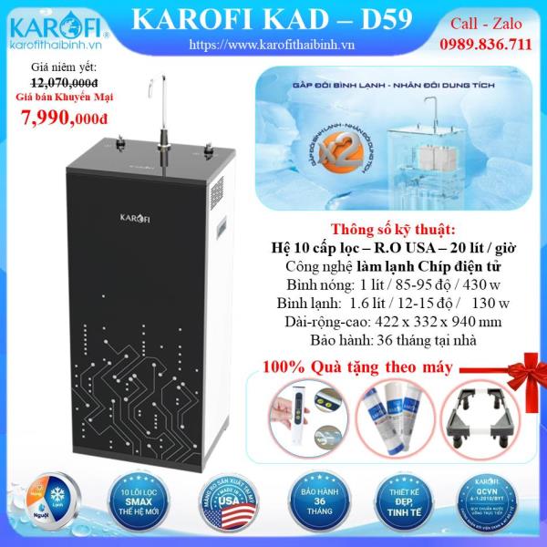 MÁY LỌC NƯỚC NÓNG - LẠNH KAROFI KAD-D59