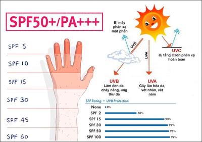 Chỉ số SPF và PA trong kem chống nắng nghĩa là gì?