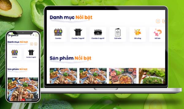 Tạo website bán thực phẩm,hạt giống, cây cảnh