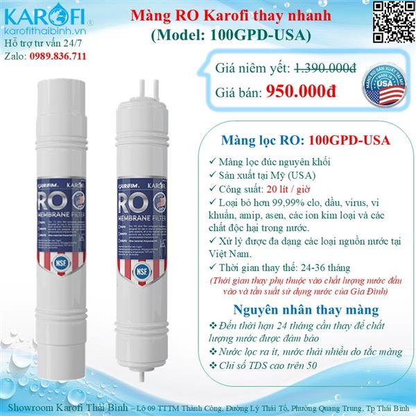 Màng lọc RO Karofi 100GDP-USA - Lõi Lọc Số 4