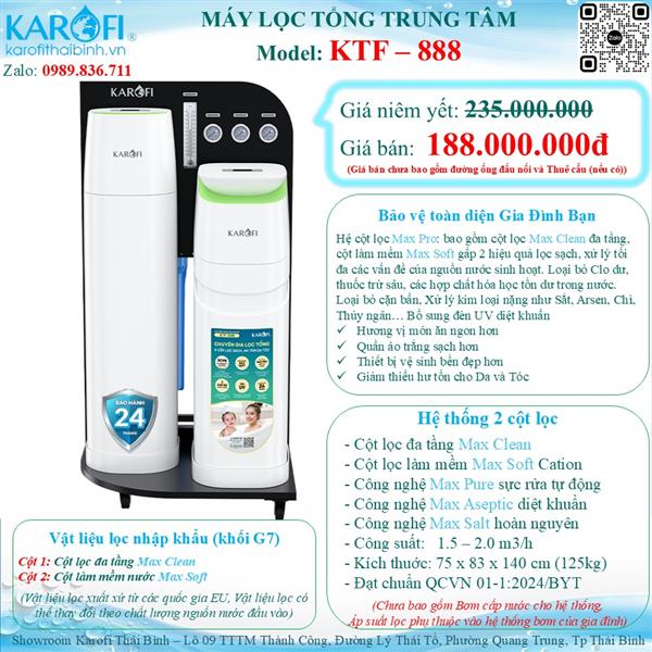 Lọc tổng chung cư cao cấp KAROFI KTF-888