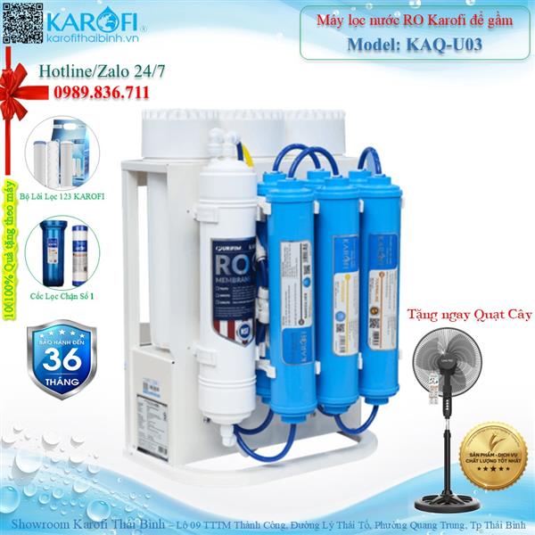Máy lọc nước RO không tủ Karofi KAQ-U03