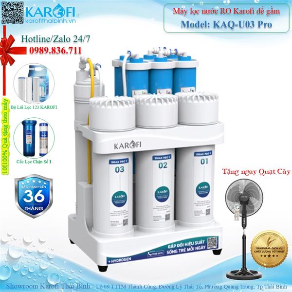 Máy lọc nước RO không tủ Karofi KAQ-U03 Pro