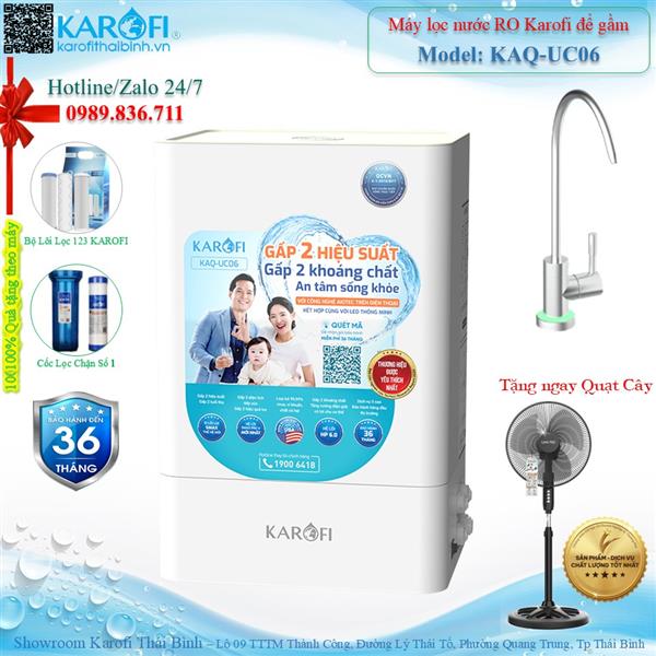 Máy lọc nước RO không tủ Karofi KAQ-UC06