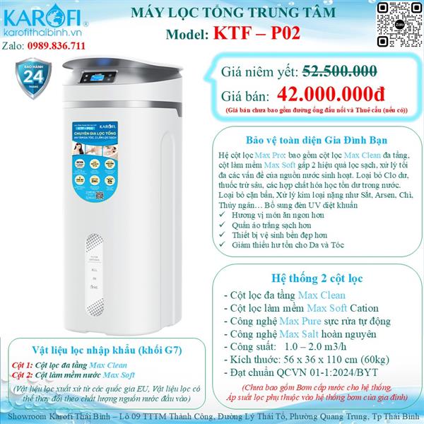 Lọc tổng chung cư cao cấp KAROFI KTF-P02