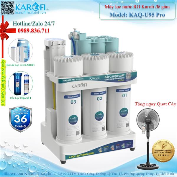 Máy lọc nước RO không tủ Karofi KAQ-U95 Pro