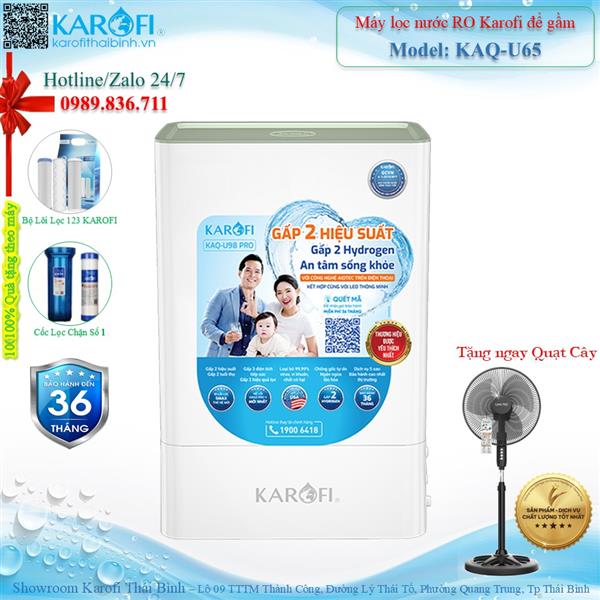 Máy lọc nước RO không tủ Karofi KAQ-U65