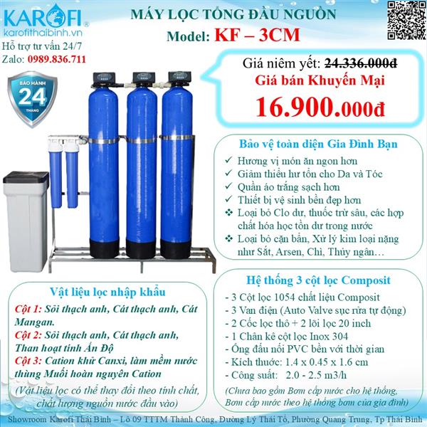 MÁY LỌC NƯỚC ĐẦU NGUỒN (LỌC TỔNG GIA ĐÌNH) KF-3CM
