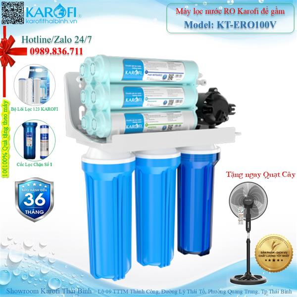 Máy lọc nước RO không tủ Karofi KT-ERO100V