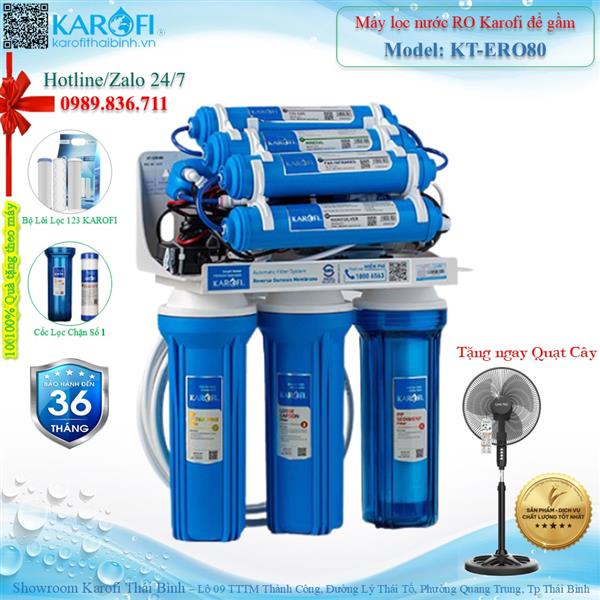 Máy lọc nước RO không tủ Karofi KT-ERO80