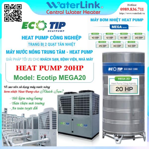 Máy Bơm Nhiệt Công Nghiệp Heat Pump 20HP | Ecotip MEGA20