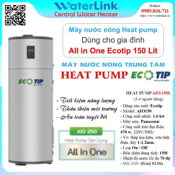 Máy Heat Pump Ecotip All In One 150L Cho Gia Đình