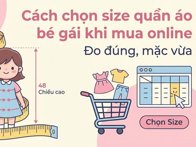 Cách chọn size quần áo bé gái khi mua online: Đo đúng, mặc vừa