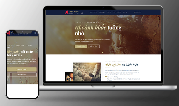 Website dịch vụ sự kiện tang lễ - khởi tạo trong 5 phút dùng thử 3 tháng
